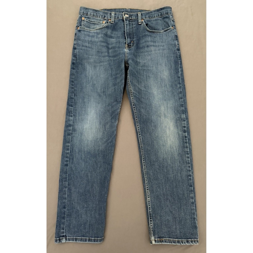 Levi's 501 Straight Leg Denim Jeans Mens Size 34X30 Dark Wash Mid Rise